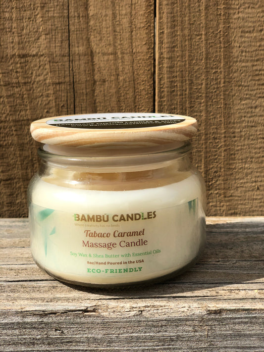 Tabacco Caramel Massage Candle